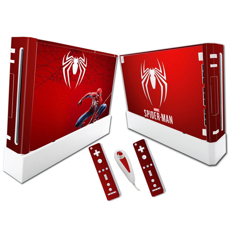 Suitable for WII stickers wii console cartoon protective film Spider-Man Fortress Night multiple styles without leaving glue