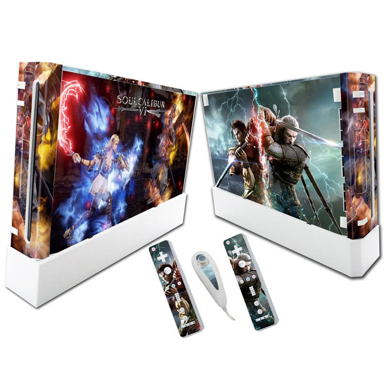 Suitable for WII stickers wii console cartoon protective film Spider-Man Fortress Night multiple styles without leaving glue