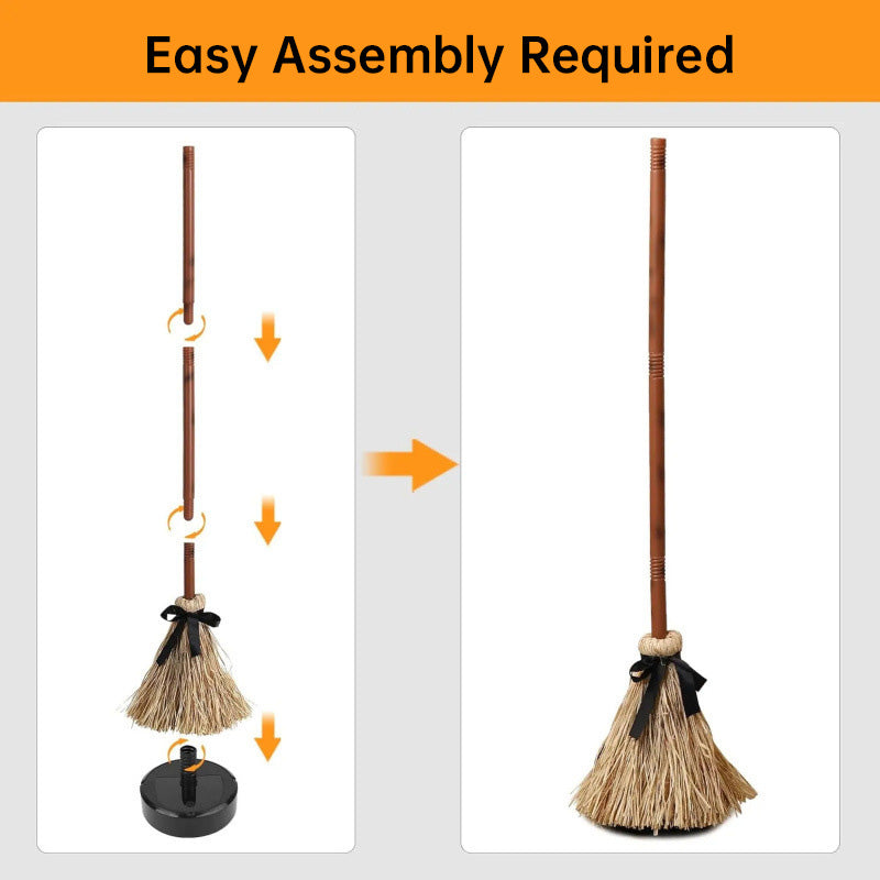 Halloween Floating Witch Broom, Haunted Dancing Broom with Ghost Sound – Spooky Festive Decor for Home