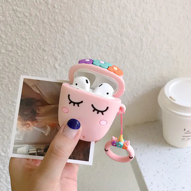 Cartoon Phone Lanyard with Ring and Donut Charm