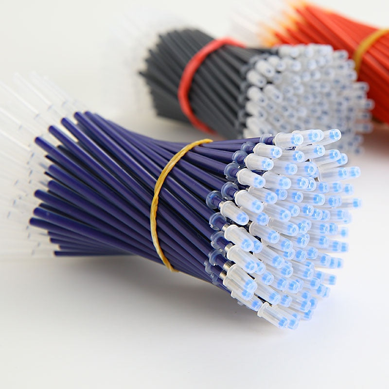 0.5mm 100pcs/bag Pen Refill Office Signature Rods For Handles Red Blue Black Ink Refill Office School Stationery Writing Supplies
