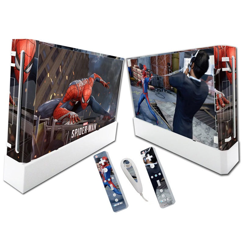 Suitable for WII stickers wii console cartoon protective film Spider-Man Fortress Night multiple styles without leaving glue