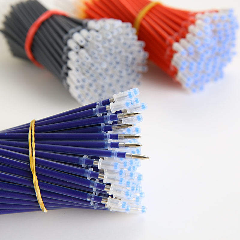 0.5mm 100pcs/bag Pen Refill Office Signature Rods For Handles Red Blue Black Ink Refill Office School Stationery Writing Supplies