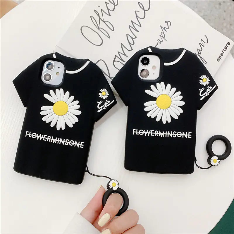 Cartoon Phone Lanyard with Ring and Donut Charm