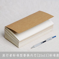 4.3x8.3 Midori Traveler's Notebook Refill 110mmx210mm Blank Dot Grid Paper Graph-paper Ruled 32 sheets