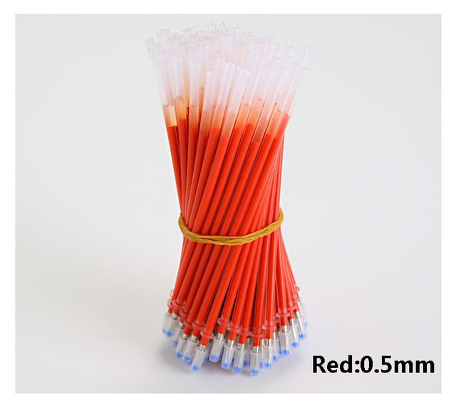 0.5mm 100pcs/bag Pen Refill Office Signature Rods For Handles Red Blue Black Ink Refill Office School Stationery Writing Supplies