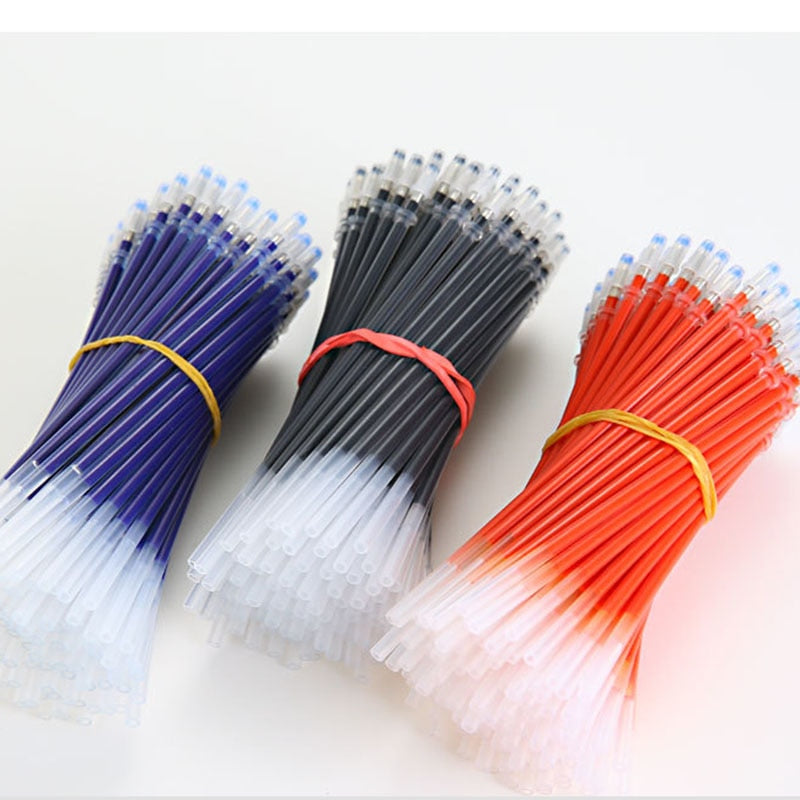 0.5mm 100pcs/bag Pen Refill Office Signature Rods For Handles Red Blue Black Ink Refill Office School Stationery Writing Supplies