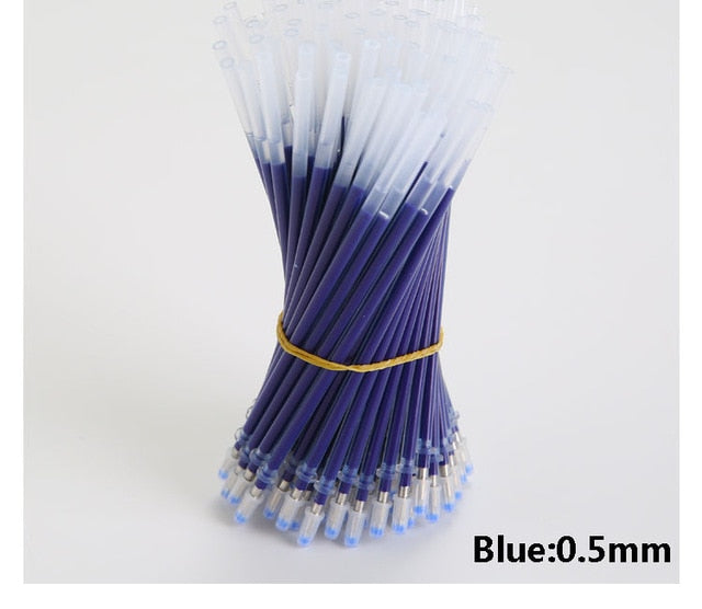 0.5mm 100pcs/bag Pen Refill Office Signature Rods For Handles Red Blue Black Ink Refill Office School Stationery Writing Supplies