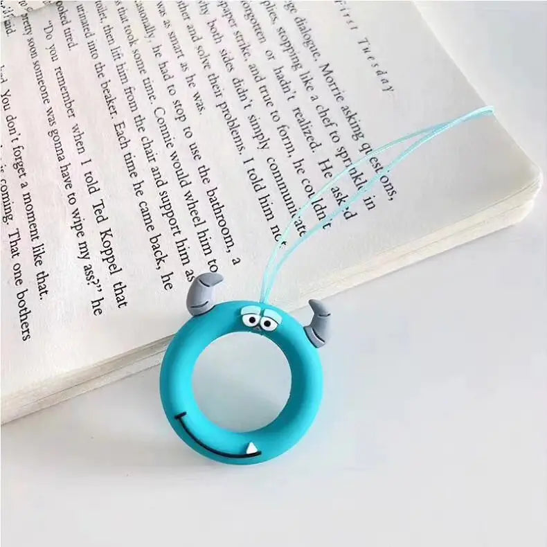 Cartoon Phone Lanyard with Ring and Donut Charm