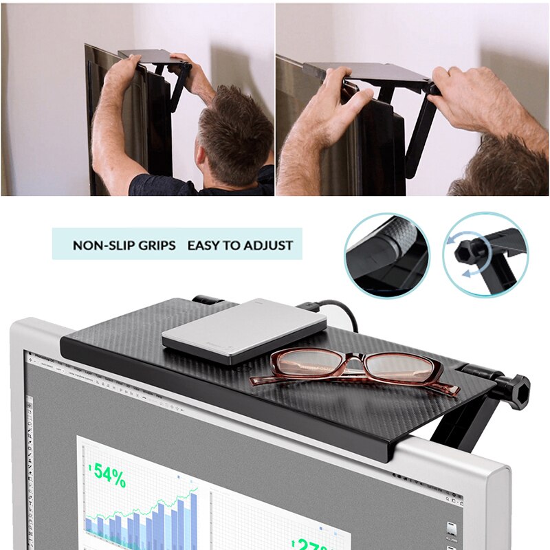 Durable TV Screen Caddy Screen Top Shelf Desktop Storage Rack Environmental Kit Stand TV Rack Display Shelf Storage Desk