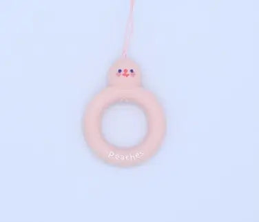 Cartoon Phone Lanyard with Ring and Donut Charm
