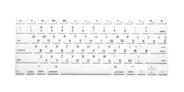 US Russian Keyboard Stickers Covers 2pcs Letters Film Protector for Macbook Air 13 Pro Retina 13 15 Laptop Skin for Mac book