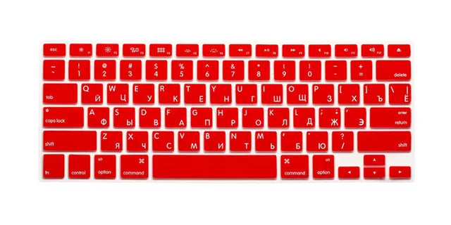 US Russian Keyboard Stickers Covers 2pcs Letters Film Protector for Macbook Air 13 Pro Retina 13 15 Laptop Skin for Mac book