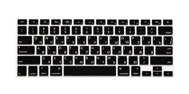US Russian Keyboard Stickers Covers 2pcs Letters Film Protector for Macbook Air 13 Pro Retina 13 15 Laptop Skin for Mac book