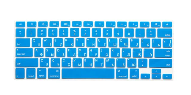 US Russian Keyboard Stickers Covers 2pcs Letters Film Protector for Macbook Air 13 Pro Retina 13 15 Laptop Skin for Mac book