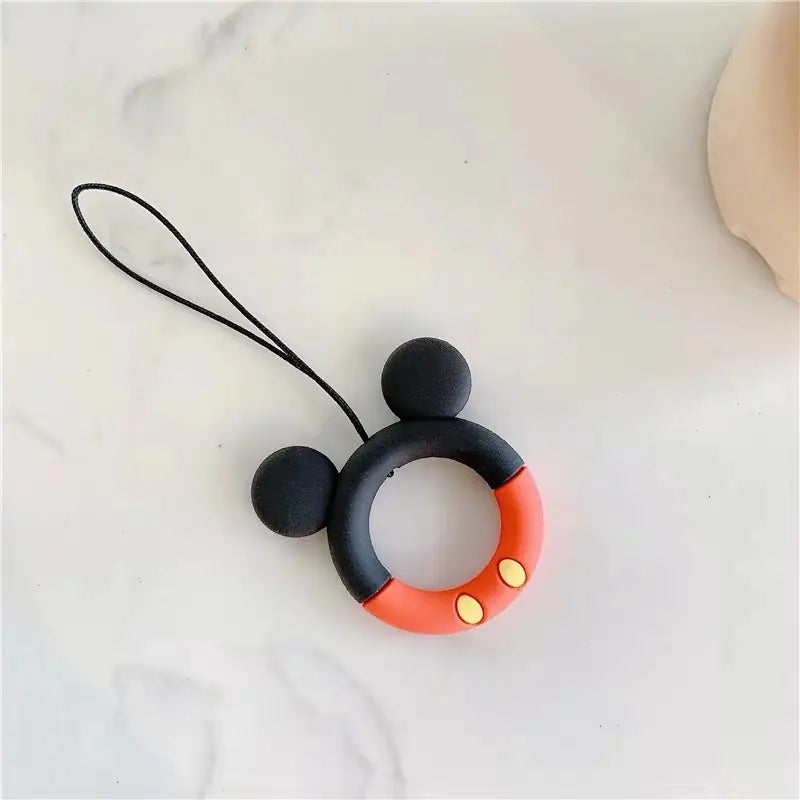 Cartoon Phone Lanyard with Ring and Donut Charm