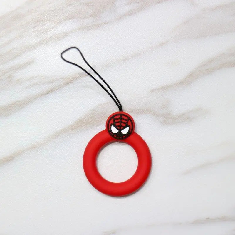 Cartoon Phone Lanyard with Ring and Donut Charm