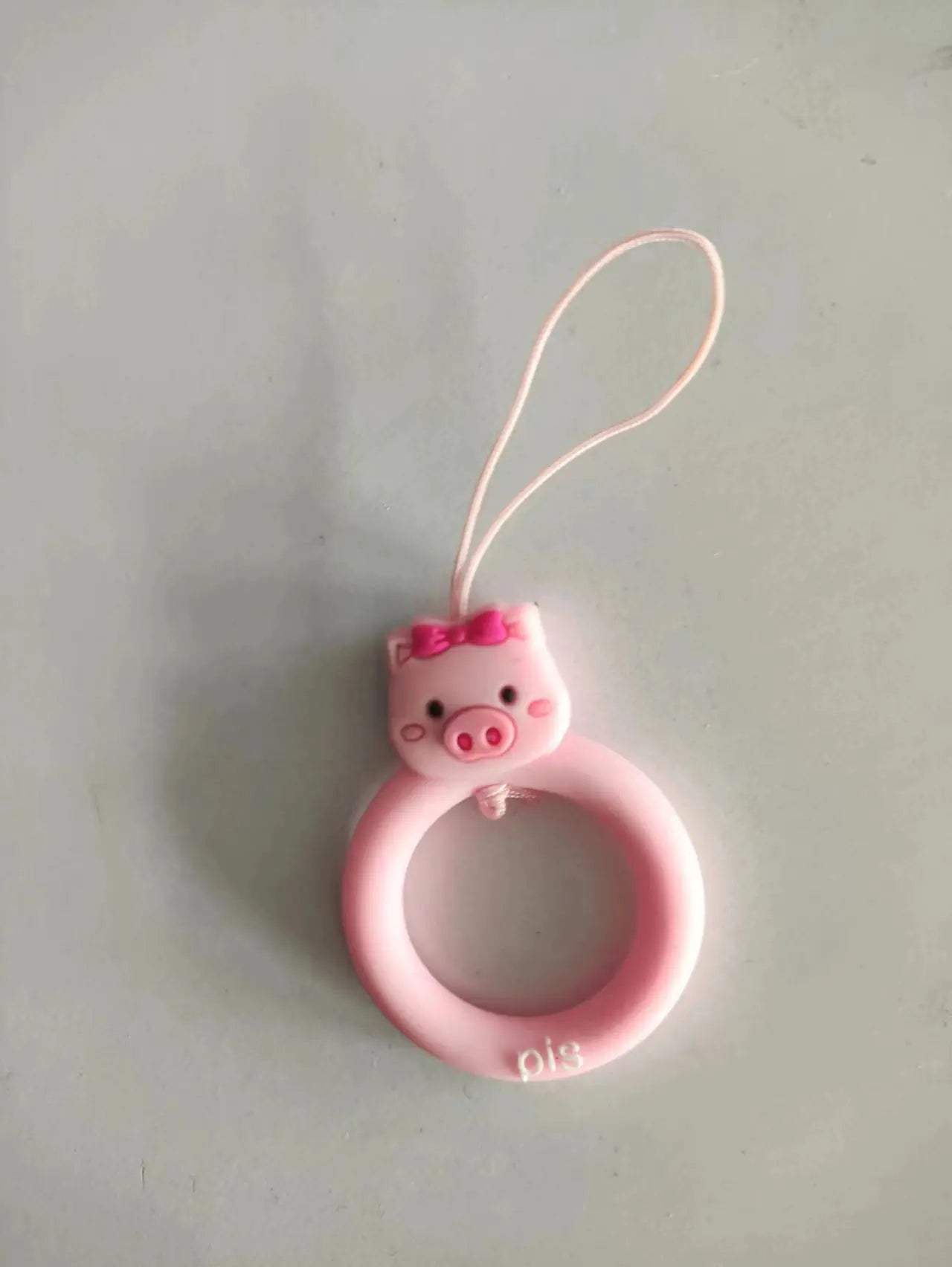 Cartoon Phone Lanyard with Ring and Donut Charm