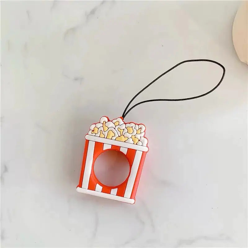 Cartoon Phone Lanyard with Ring and Donut Charm