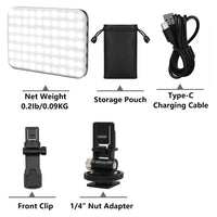 108 LED RGB Camera Light Full Color Output Video Light Kit Dimmable 2500K-9000K Bi-Color Panel Light CRI 95+ Rechargeable