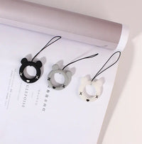 Cartoon Phone Lanyard with Ring and Donut Charm