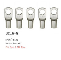 20PCS 4-25Mm Assortment Tinned Copper Lugs Ring Crimp Terminals Battery Wire Welding Cable Connectors Kit