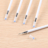 100PCS/Lot White Color Shell Gel Pen Refills 0.5mm Black Ink Kawai Pattern Office Stationery Supplies 13cm Length