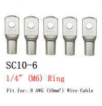 20PCS 4-25Mm Assortment Tinned Copper Lugs Ring Crimp Terminals Battery Wire Welding Cable Connectors Kit