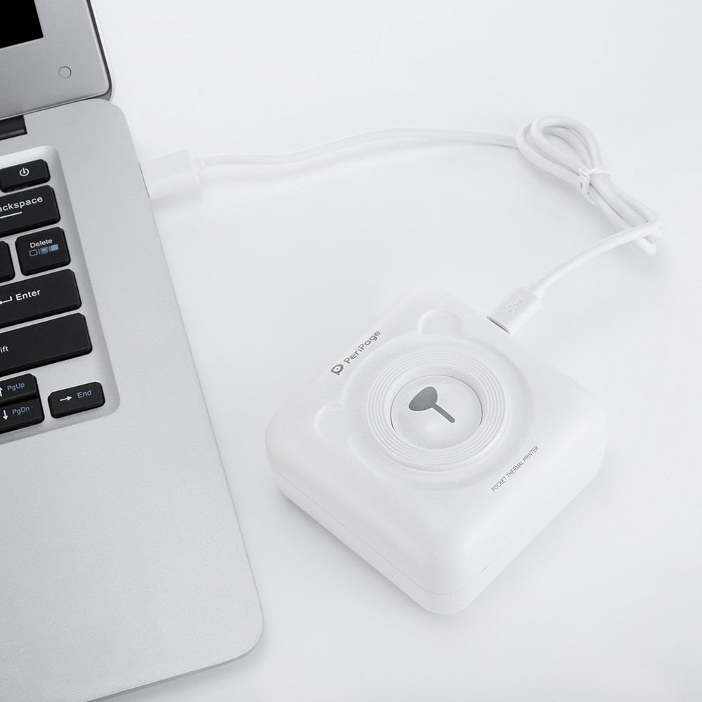 Portable Thermal Bluetooth Printer 58mm Mini Wireless POS Thermal Picture Photo Printer for Android IOS Mobile Phone
