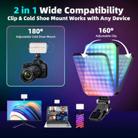 108 LED RGB Camera Light Full Color Output Video Light Kit Dimmable 2500K-9000K Bi-Color Panel Light CRI 95+ Rechargeable