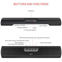 Home Bluetooth 5.0 Speaker Extended Edition Desktop Wall mounted Wireless Speaker Bass Cannon Speaker Supports USB TF