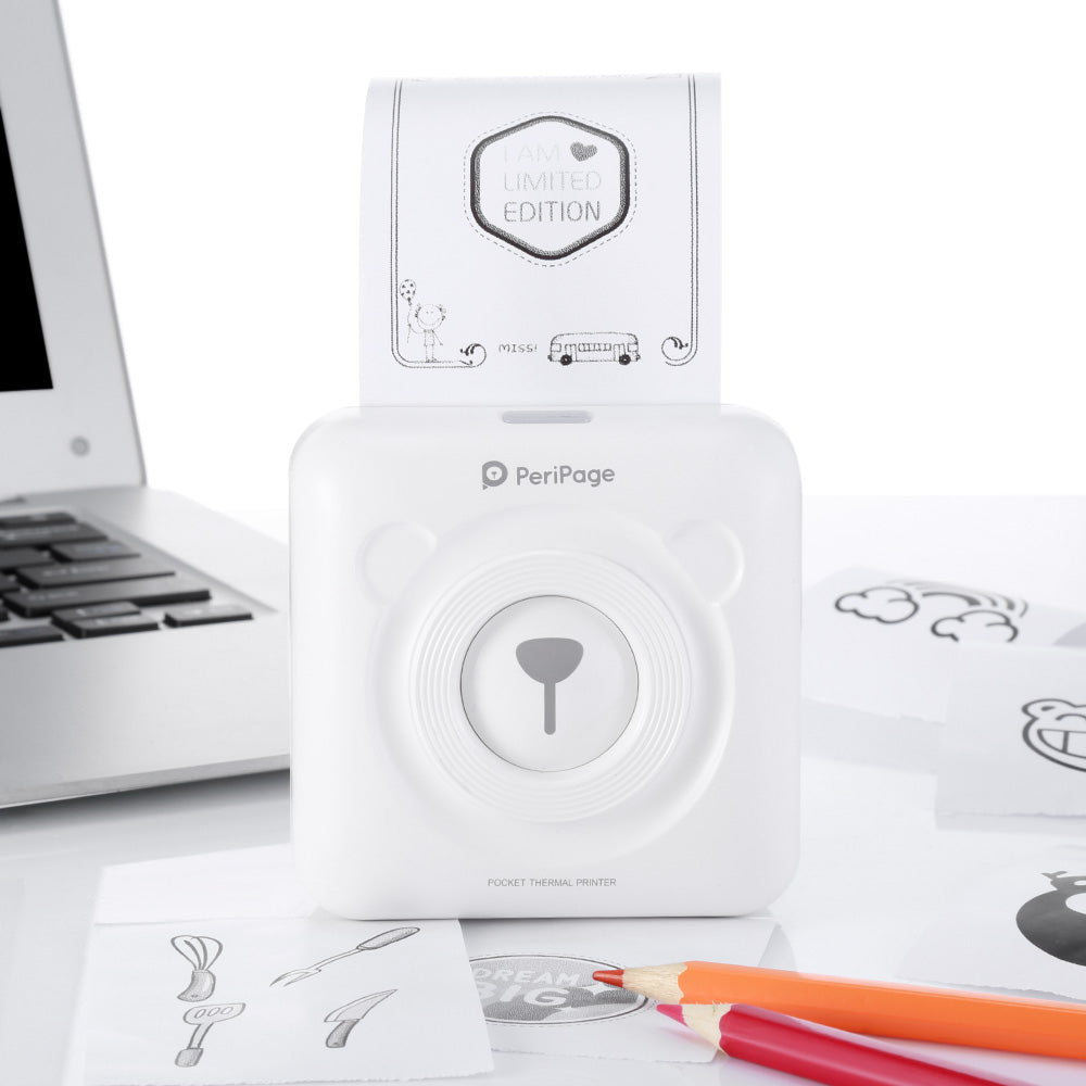 Portable Thermal Bluetooth Printer 58mm Mini Wireless POS Thermal Picture Photo Printer for Android IOS Mobile Phone