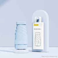 Mini Umbrella: UV Protection, Compact, Portable for Women, Pocket-sized, Folding, Ideal for Travel.
