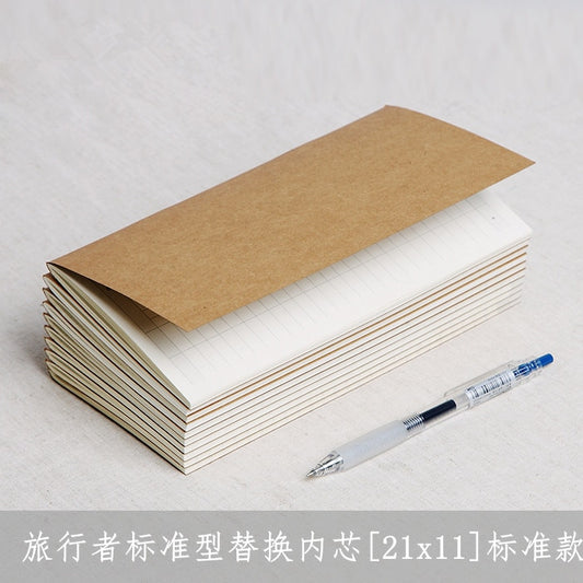 4.3x8.3 Midori Traveler's Notebook Refill 110mmx210mm Blank Dot Grid Paper Graph-paper Ruled 32 sheets