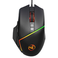 A876 wired mouse with colorful synchronized lighting, 6400dpi adjustable lighting, can turn off gaming mouse