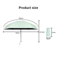 Mini Umbrella: UV Protection, Compact, Portable for Women, Pocket-sized, Folding, Ideal for Travel.
