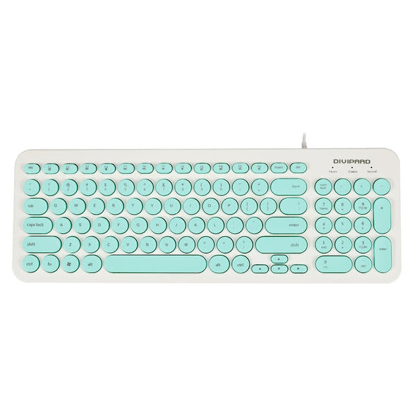 D520 Silent Wired Esports Keyboard USB Ultra Thin 104 Key Business Office Retro Punk Computer Gaming Keyboard
