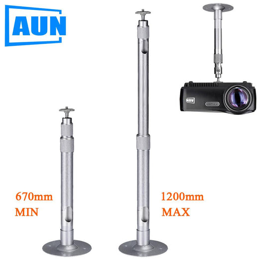 AUN Adjustable Projector Holder Ceiling Mount Max Length 1200mm Min Length 670mm For Projector LED Proyector Beamer ZZ03