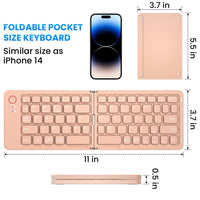 Ultra slim folding portable charging dual-mode Bluetooth keyboard with one click connection