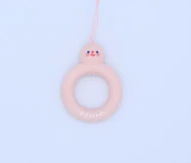 Cartoon Phone Lanyard with Ring and Donut Charm