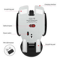 New USB wireless mouse 1600DPI rechargeable office mouse desktop laptop accessories