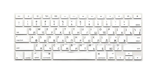 US Russian Keyboard Stickers Covers 2pcs Letters Film Protector for Macbook Air 13 Pro Retina 13 15 Laptop Skin for Mac book