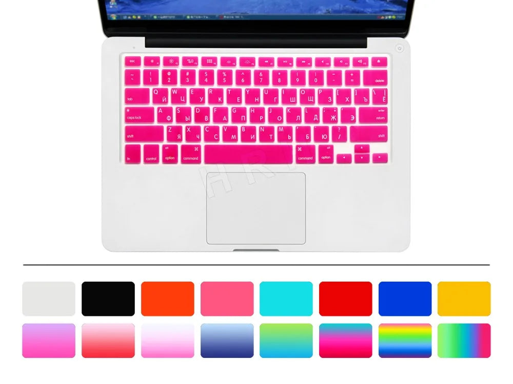 US Russian Keyboard Stickers Covers 2pcs Letters Film Protector for Macbook Air 13 Pro Retina 13 15 Laptop Skin for Mac book