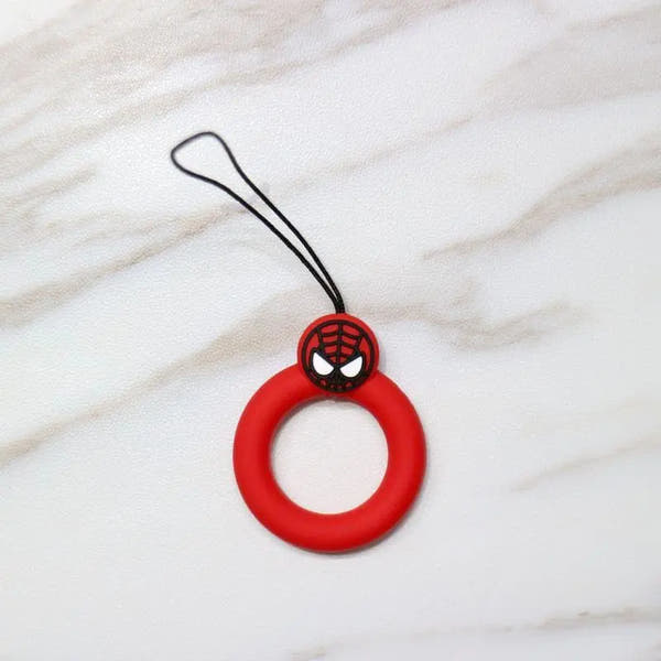 Cartoon Phone Lanyard with Ring and Donut Charm