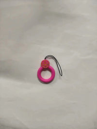 Cartoon Phone Lanyard with Ring and Donut Charm