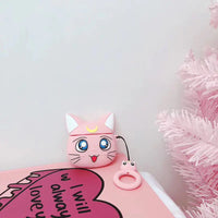 Cartoon Phone Lanyard with Ring and Donut Charm