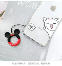 Cartoon Phone Lanyard with Ring and Donut Charm